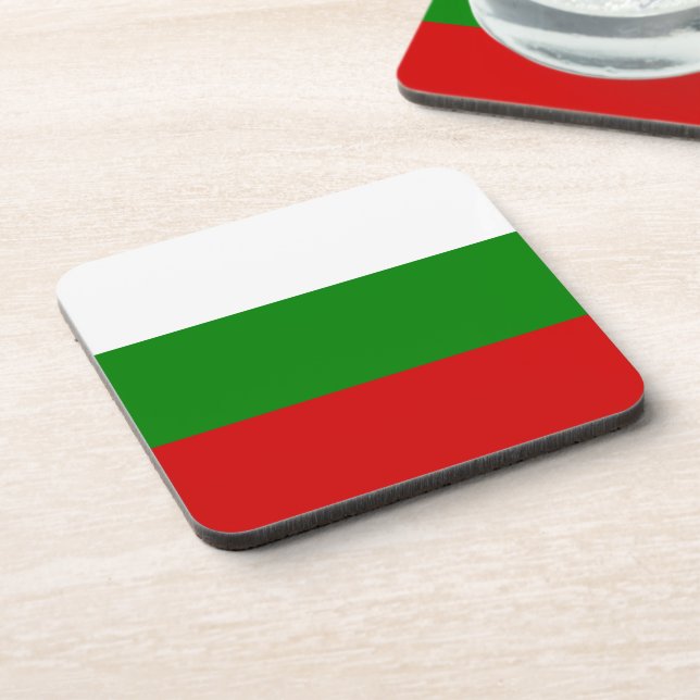 The Flag of Bulgaria Coaster (Left Side)