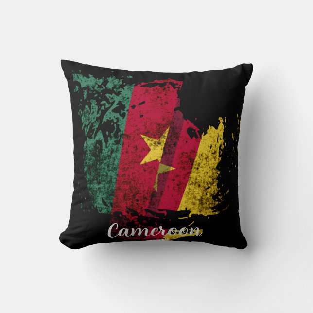 the flag of Cameroon Throw Pillow (Front)