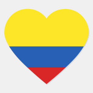The Flag of Colombia Heart Sticker