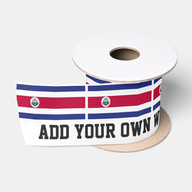 The Flag of Costa Rican Satin Ribbon (Spool)