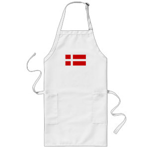 The Flag of Denmark Long Apron