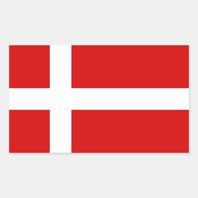 The Flag of Denmark Sticker (Front)