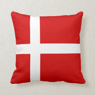 The Flag of Denmark Throw Pillow