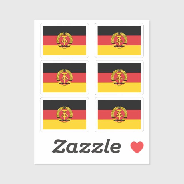 The flag of East Germany Collection pack of 6 (Sheet)