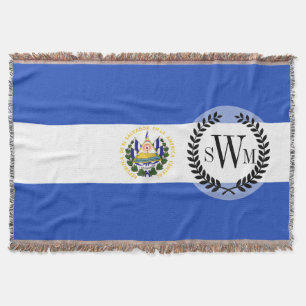 The Flag of El Salvador Throw Blanket