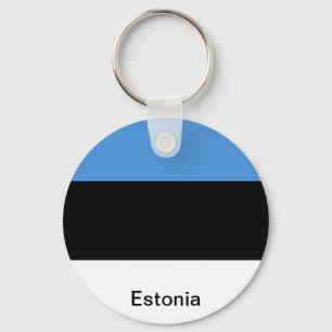 The Flag of Estonia Keychain