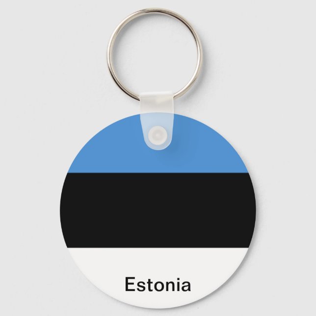 The Flag of Estonia Keychain (Front)