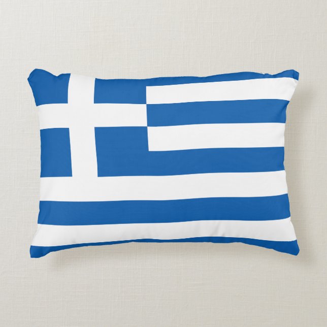 The flag of Greece  Accent Pillow (Front)
