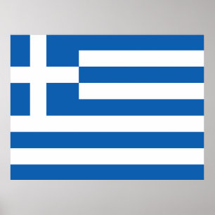 The flag of Greece  Poster