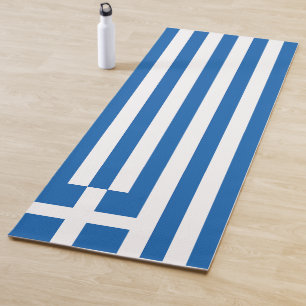 The flag of Greece  Yoga Mat