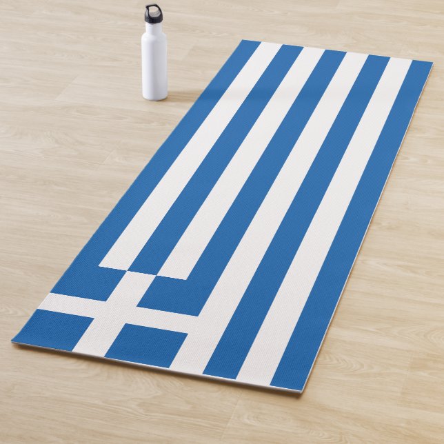 The flag of Greece  Yoga Mat (In Situ)