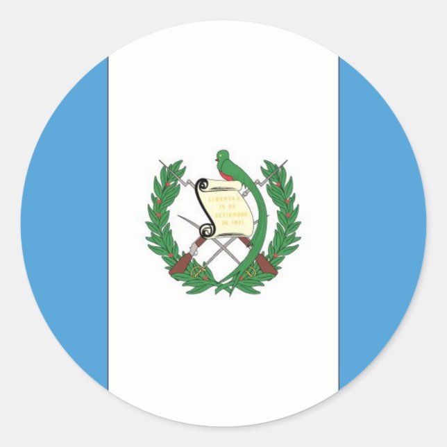 The Flag of Guatemala Classic Round Sticker (Front)