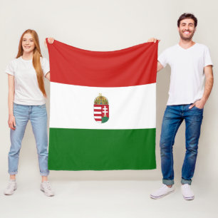 The flag of Hungary medium Fleece Blanket