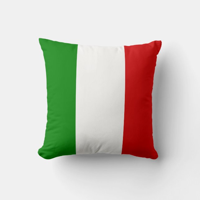 The Flag of Italy Throw Pillow (Front)