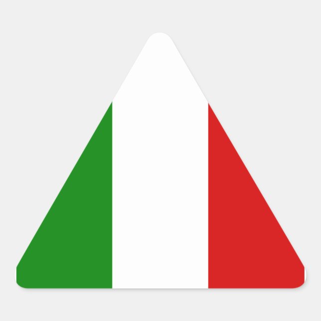 The Flag of Italy Triangle Sticker (Front)