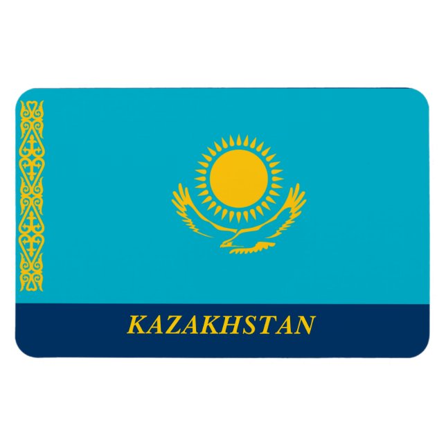 The Flag of Kazakhstan Magnet (Horizontal)
