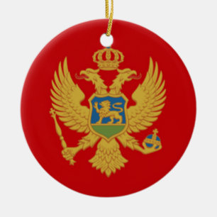 The Flag of Montenegro Ceramic Ornament