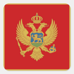 The Flag of Montenegro Square Sticker
