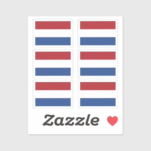 The flag of Netherlands Collection pack of 6 (Sheet)
