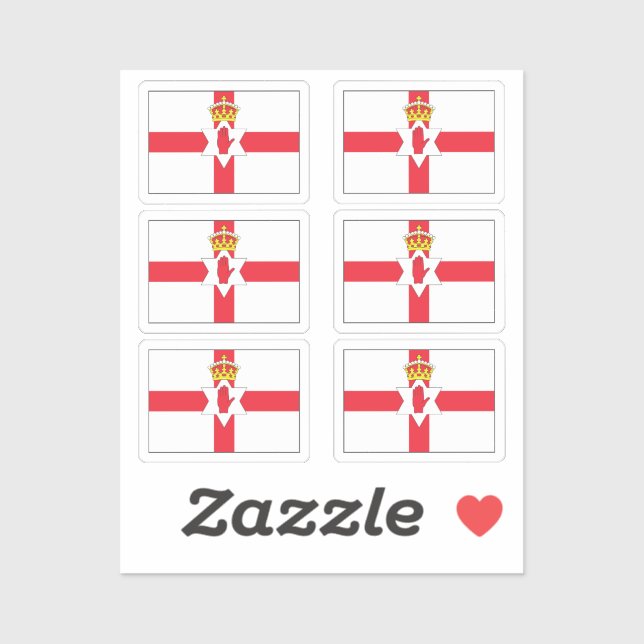 The flag of Northern Ireland Collection pack of 6 (Sheet)