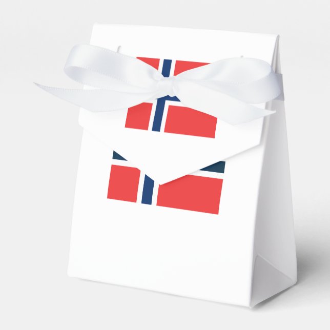 The Flag of Norway Favor Box (Front Side)