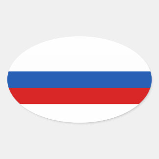 The Flag of Russia Oval Sticker