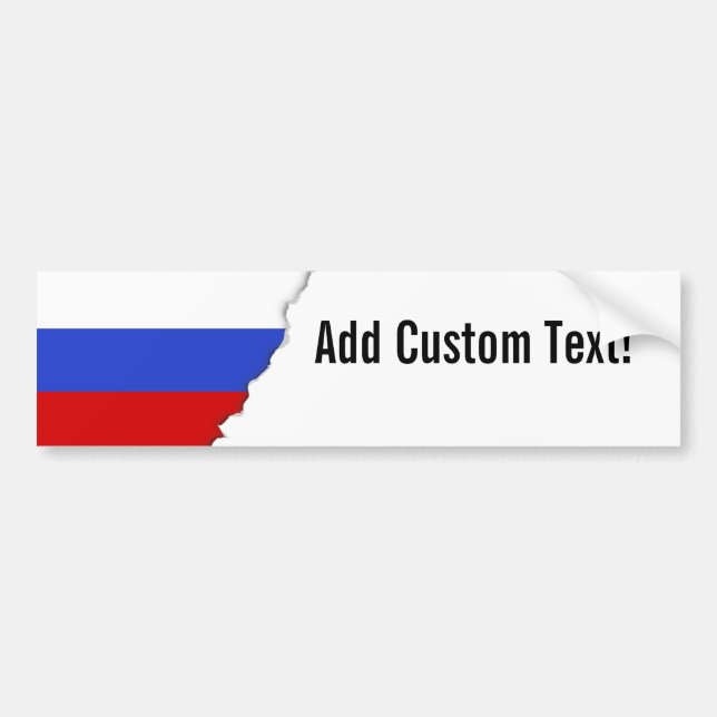 The Flag of Russian Bumper Sticker (Front)