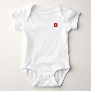 The Flag of Switzerland Baby Bodysuit