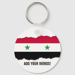 The Flag of Syria Keychain