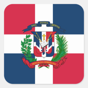 The flag of the Dominican Republic Square Sticker