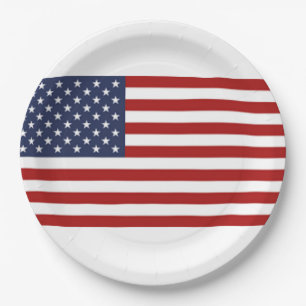 The Flag of the United States of America Paper Plate