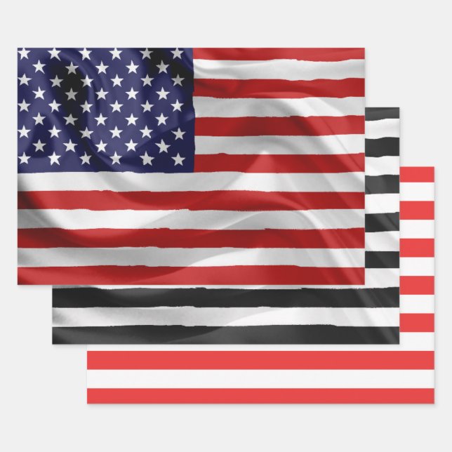The Flag Of The United States Of America Wrapping Paper Sheet (Set)