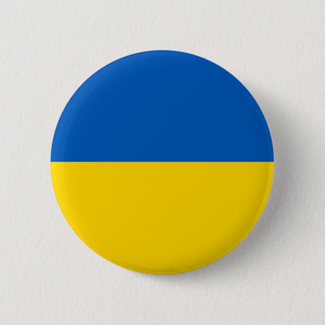 The Flag of Ukraine 2 Inch Round Button (Front)