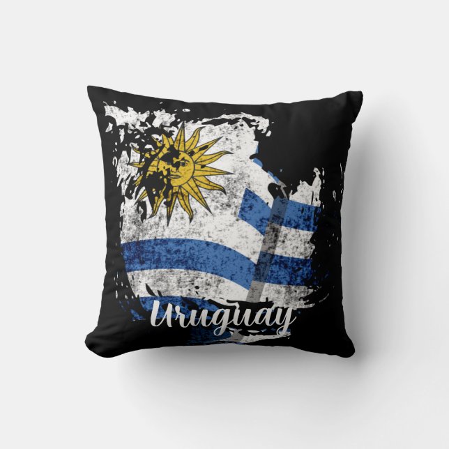 the flag of Uruguay Throw Pillow (Front)