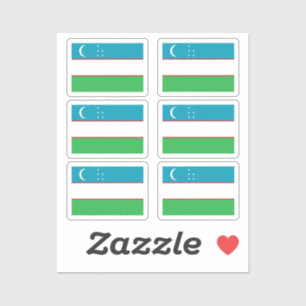 The flag of Uzbekistan Collection pack of 6