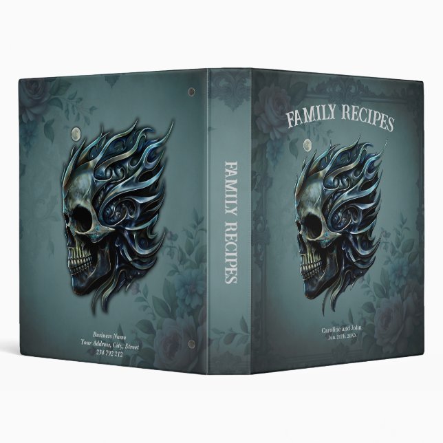 The Flame of Life: A Skull Design.  Binder (Background)