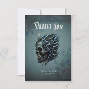 The Flame of Life: A Skull Design. Thank You Card