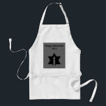 The Flame & Star - Standard Apron<br><div class="desc">This image is a flame from a candle. A star around the flame represents Hanukkah. Done in a black tattoo. "Happy Hanukkah 2014 is printed. All this is done on a black backround. Available in adult and child. Customize to your own words.</div>