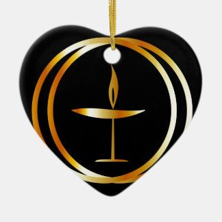 The Flaming Chalice Ceramic Ornament