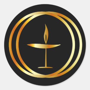 The Flaming Chalice Classic Round Sticker