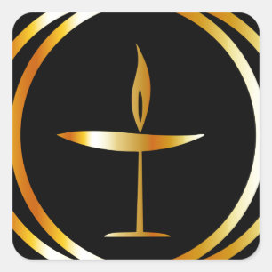 The Flaming Chalice Square Sticker