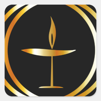 The Flaming Chalice Square Sticker