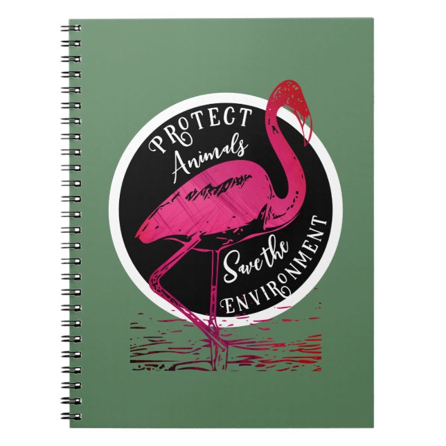 The flamingo guardian notebook (Front)