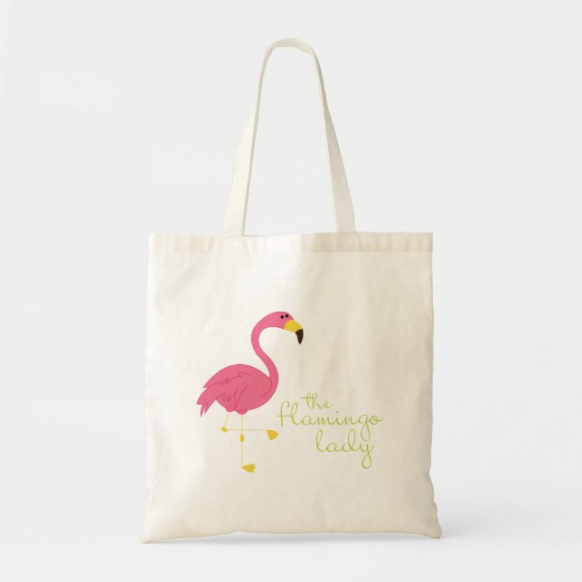 The Flamingo Lady Tote Bag (Front)