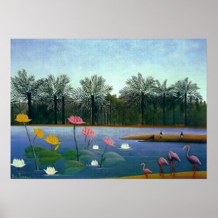 The Flamingos - Henri Rousseau Poster