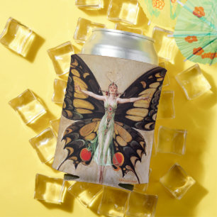 The Flapper Girl's Metamorphosis to Butterfly 1922 Can Cooler