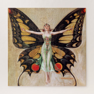 The Flapper Girl's Metamorphosis to Butterfly 1922 Jigsaw Puzzle