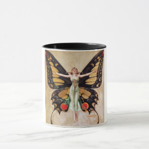 The Flapper Girl's Metamorphosis to Butterfly 1922 Mug