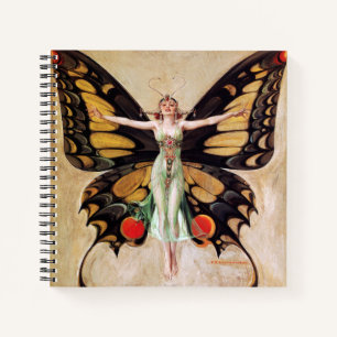 The Flapper Girl's Metamorphosis to Butterfly 1922 Notebook