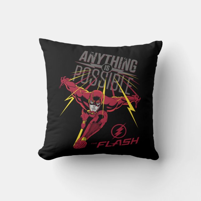 The Flash | "Anything Is Possible" Throw Pillow (Front)